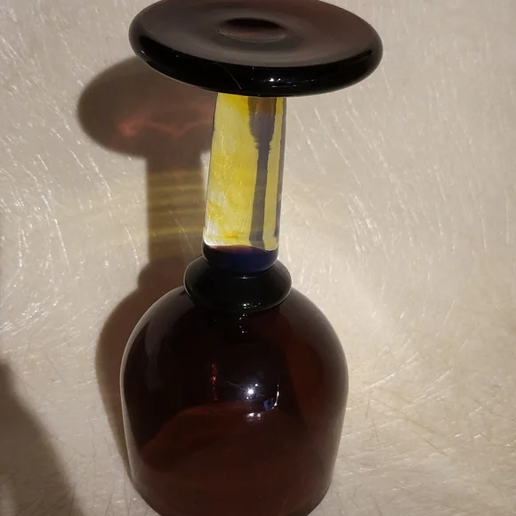 Rare Art Glass Goblet Signed by Regina Kaufmann for Glashagen Hütte  1995 - Picture 5 of 11